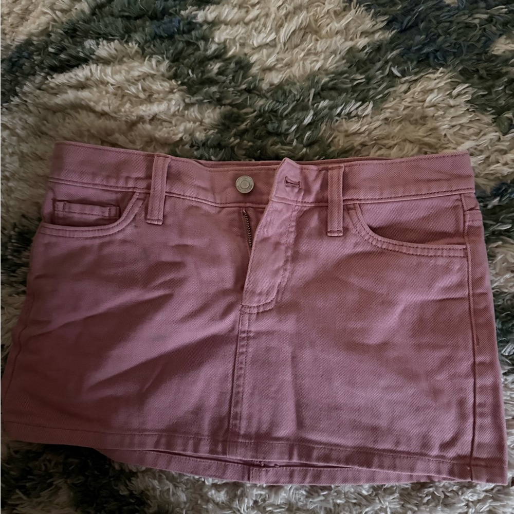 Aritzia Pink Denim Skirt